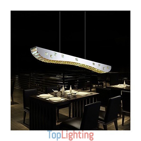 Crystal Pendant Light Chrome Metal Pendant Light Amber or Clear Crystal Crystal Pendant Light Chrome Metal Pendant Light Amber or Clear Crystal