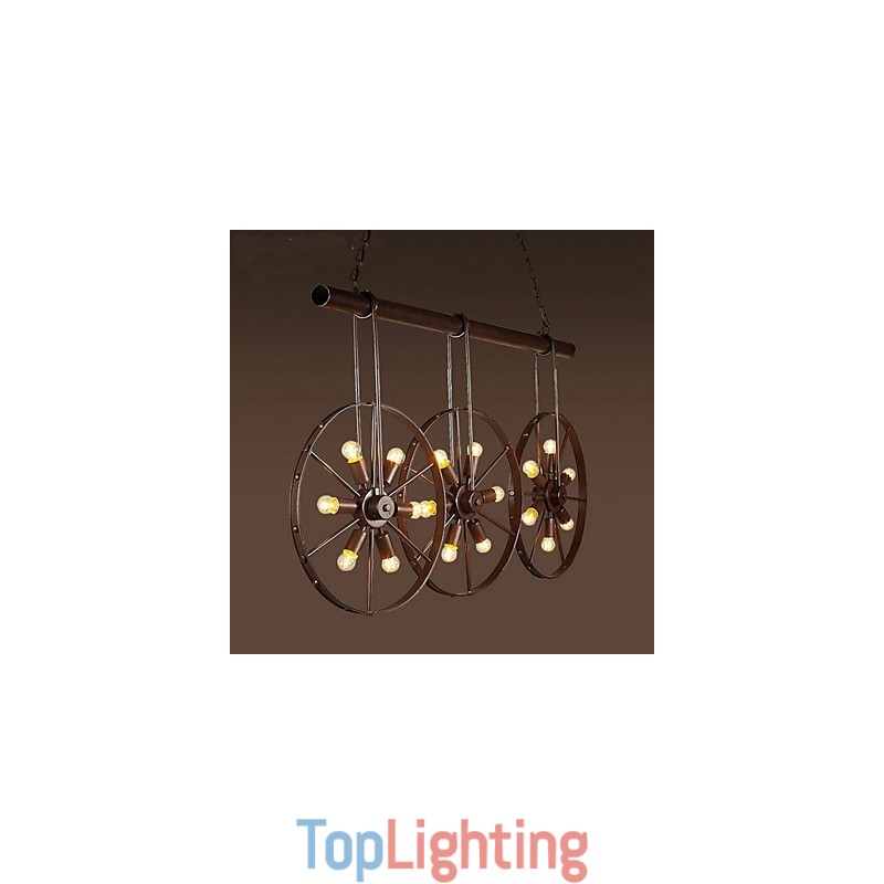 Iron wheel Retro Cafe Chandelier Chandelier