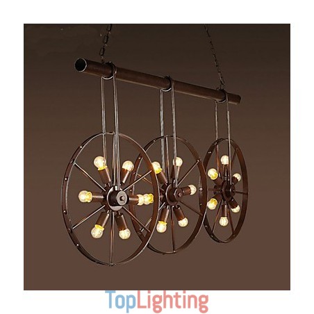 Iron wheel Retro Cafe Chandelier Chandelier Iron wheel Retro Cafe Chandelier Chandelier
