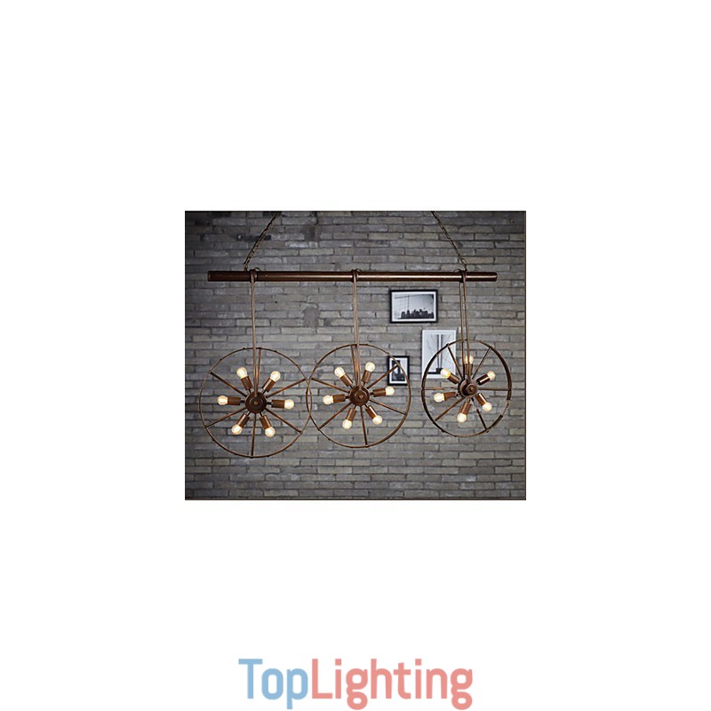 Iron wheel Retro Cafe Chandelier Chandelier
