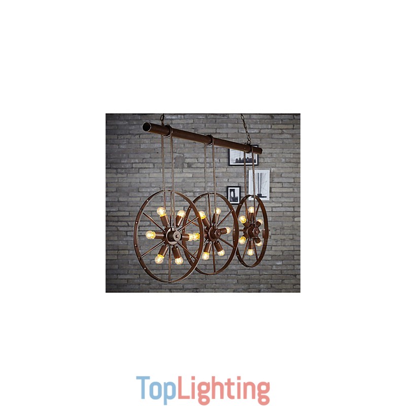 Iron wheel Retro Cafe Chandelier Chandelier