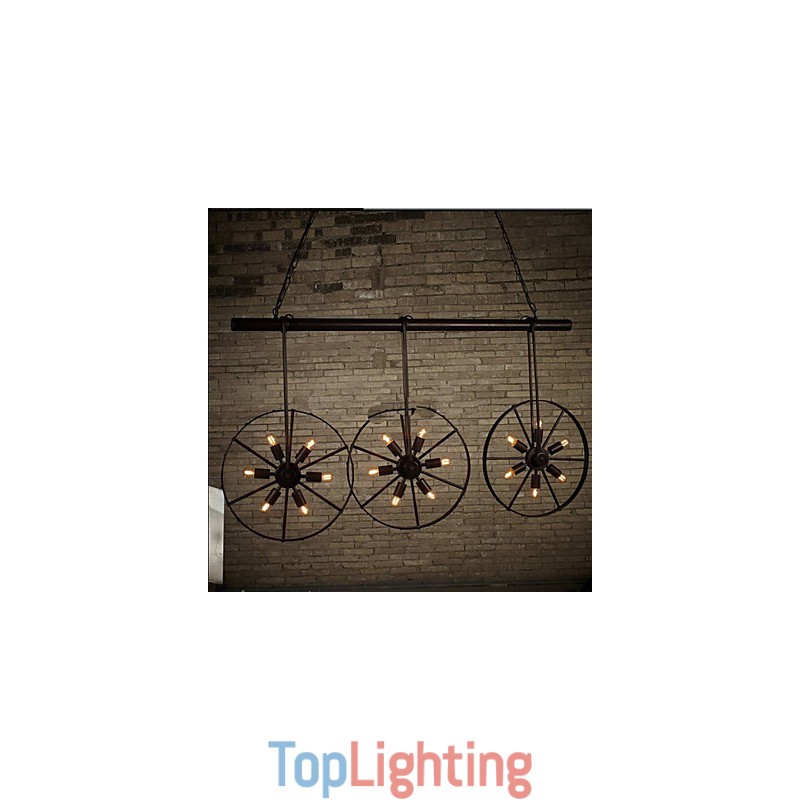 Iron wheel Retro Cafe Chandelier Chandelier