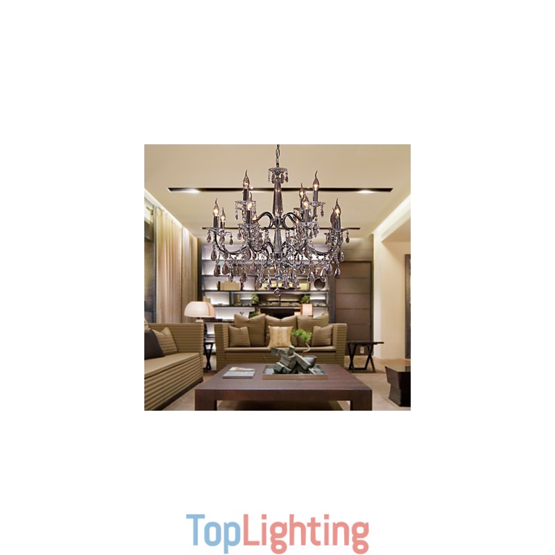 Chandelier Crystal Modern 2 Tiers Living 12 Lights