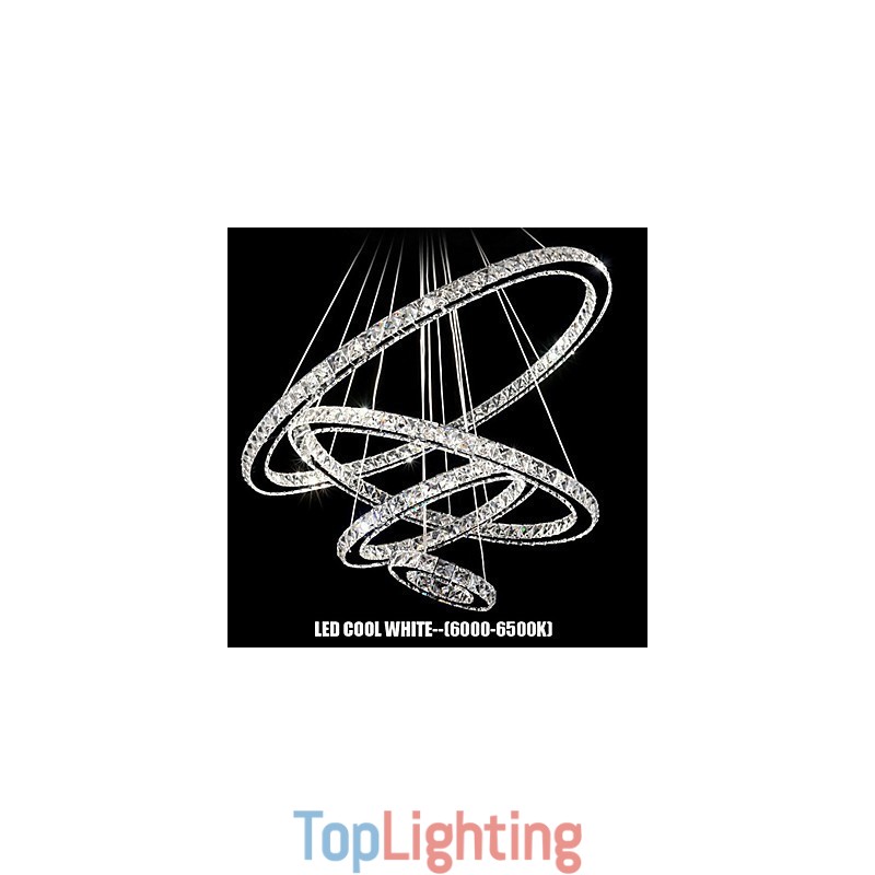 Crystal Pendant Light Ceiling Lighting Clear Crystal Round 4 Rings 40CM 60CM 80CM Source Fixtures