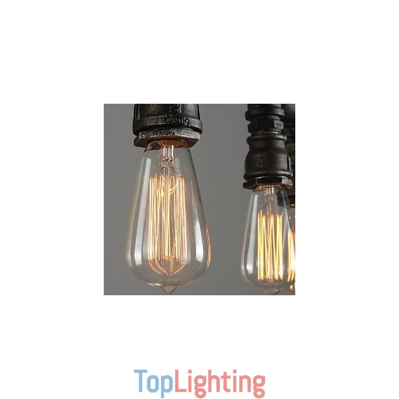 Traditional Classic Vintage Lantern Country Retro Mini Style Painting Metal Pendant Light Dining