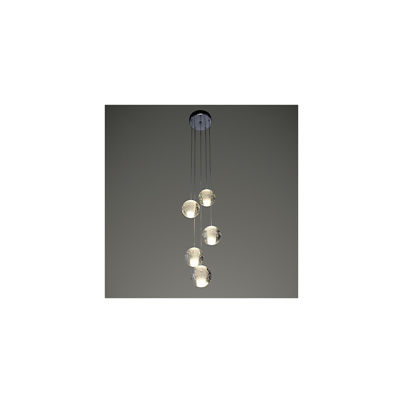 Modern Pendant Light Pendant Lamp Lights G4 Retroifit Chrome Plating Crystal for Stairs Light