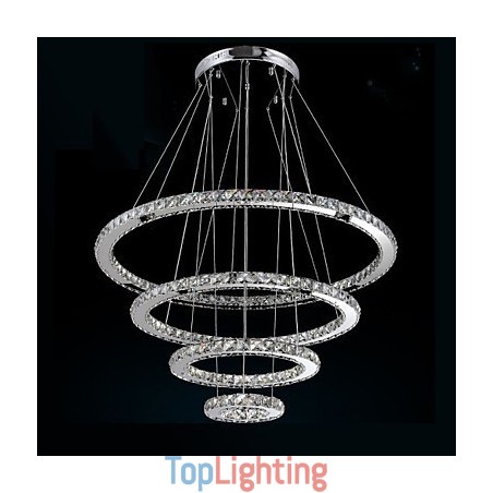 Modern Pendant Light Clear Crystal Ceiling Chandelier Lighting Lamp with D100CM+D80CM+D60CM+D40CM Modern Pendant Light Clear Crystal Ceiling Chandelier Lighting Lamp with D100CM+D80CM+D60CM+D40CM