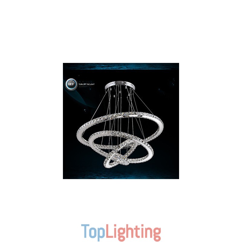 Modern Pendant Light Clear Crystal Ceiling Chandelier Lighting Lamp with D100CM+D80CM+D60CM+D40CM