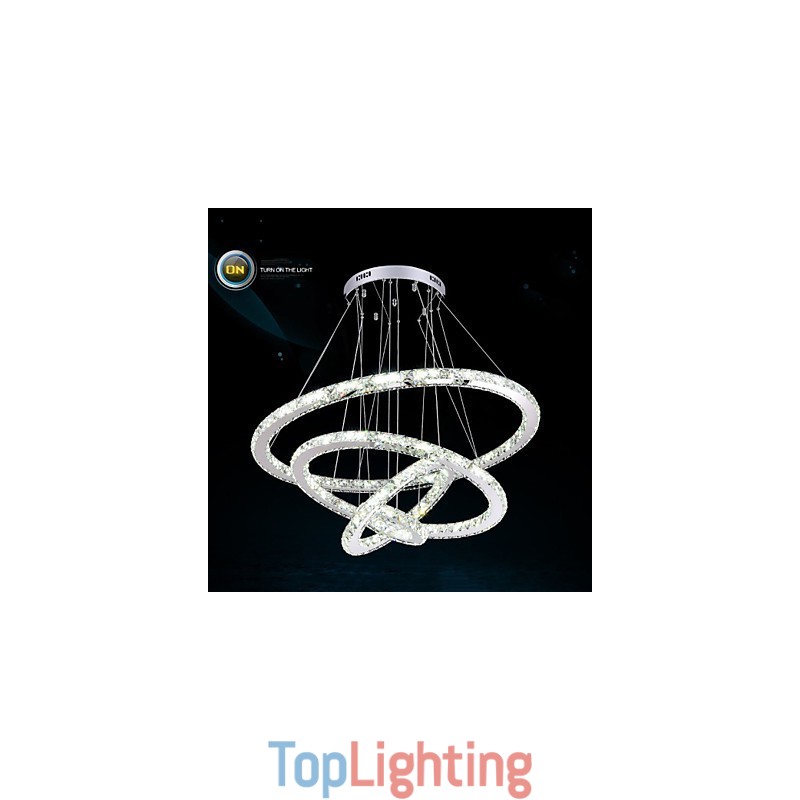 Modern Pendant Light Clear Crystal Ceiling Chandelier Lighting Lamp with D100CM+D80CM+D60CM+D40CM