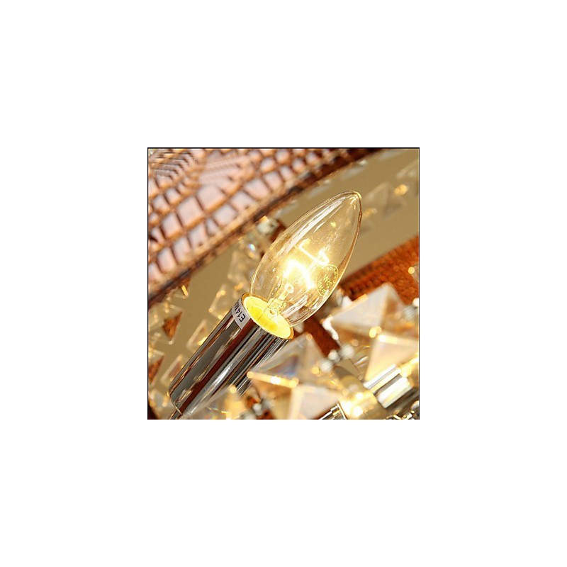 Post Modern Luxury Leather Crystal Creative Lron Chandelier