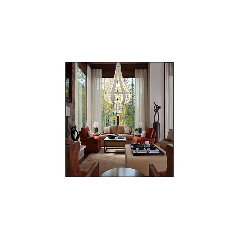 Post Modern Luxury Leather Crystal Creative Lron Chandelier