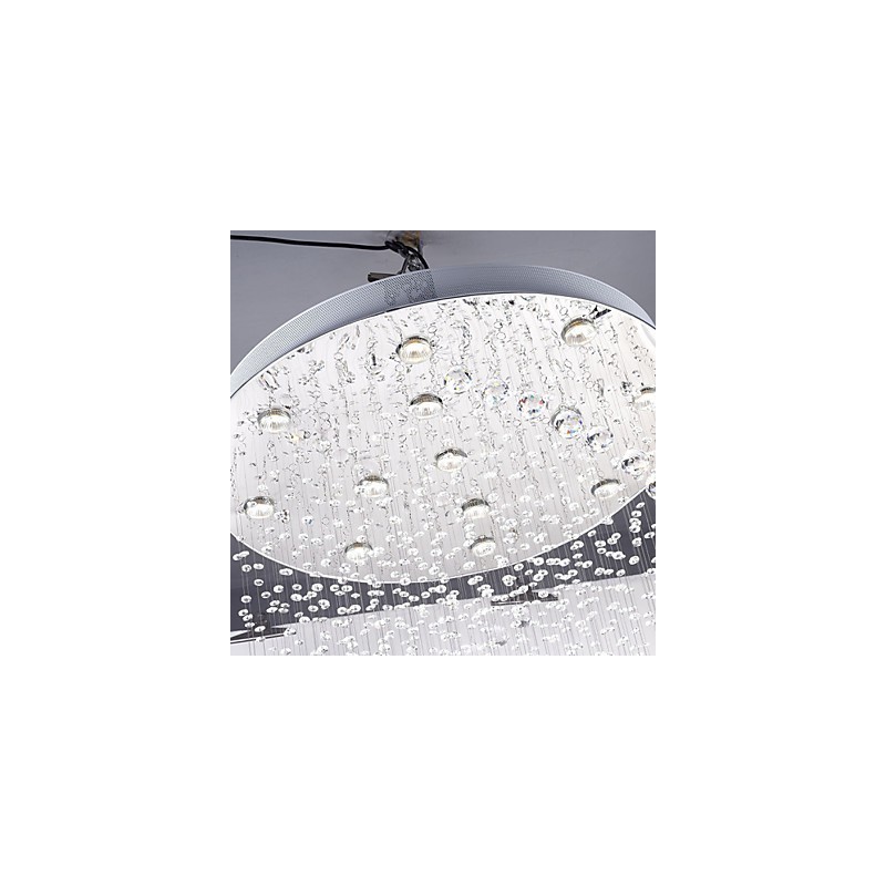Ceiling Crystal Pendant Lighting Lamps 13 Lights Modern Silver Canpoy Transparent K9 Crystal Fixtures