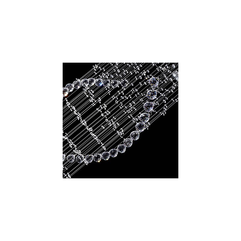 Ceiling Crystal Pendant Lighting Lamps 13 Lights Modern Silver Canpoy Transparent K9 Crystal Fixtures