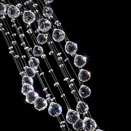 Ceiling Crystal Pendant Lighting Lamps 13 Lights Modern Silver Canpoy Transparent K9 Crystal Fixtures