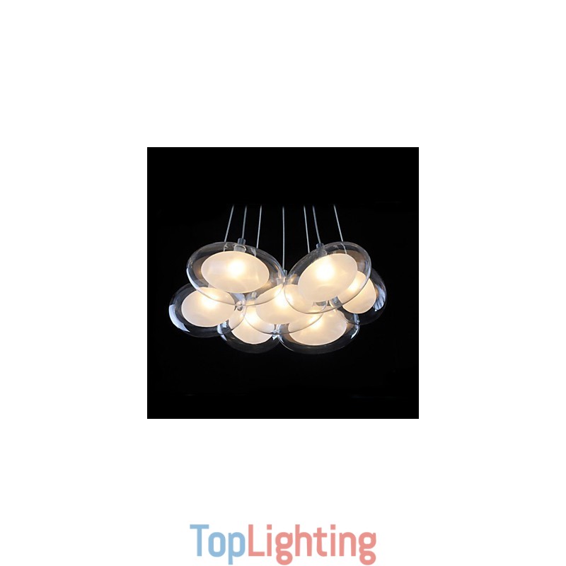 Modern Contemporary Chrome Metal Pendant Light
