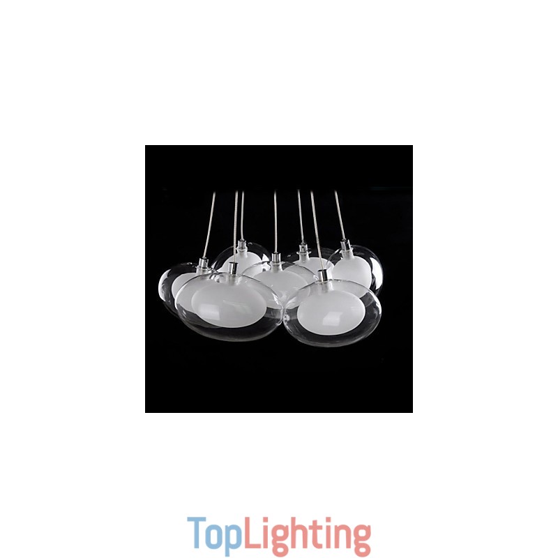 Modern Contemporary Chrome Metal Pendant Light