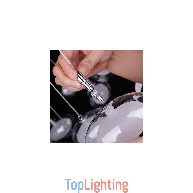 Modern Contemporary Chrome Metal Pendant Light
