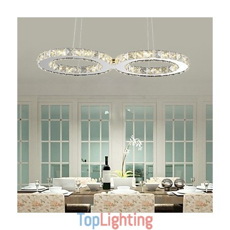Contemporary Crystal Chrome Metal Pendant Light Contemporary Crystal Chrome Metal Pendant Light