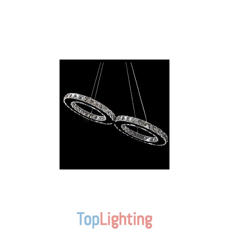 Contemporary Crystal Chrome Metal Pendant Light