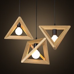 European Style Creative Country Restoring Ancient Ways Triangular Wood Box Droplight