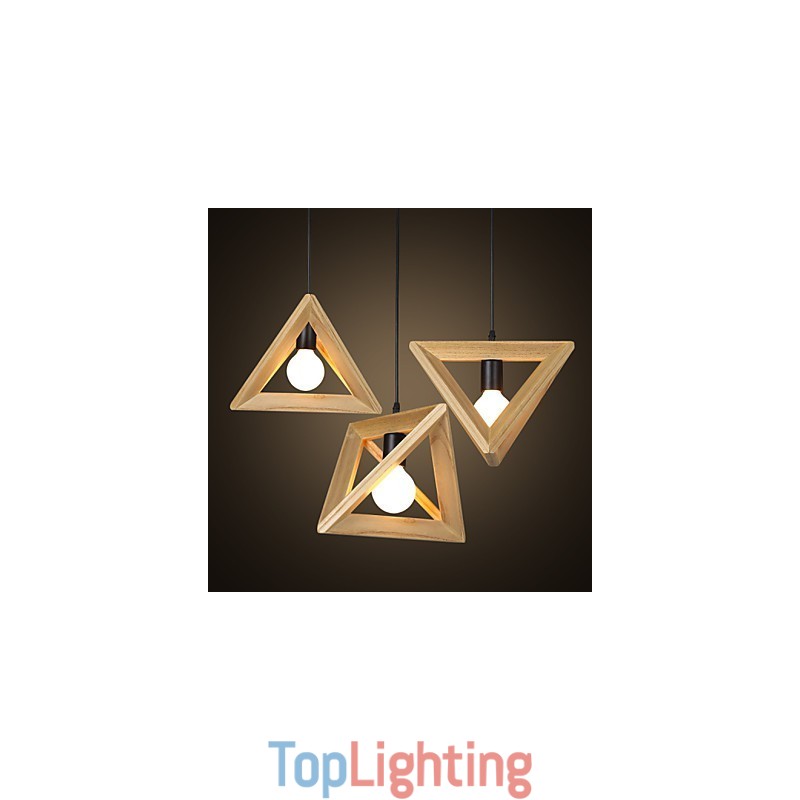 European Style Creative Country Restoring Ancient Ways Triangular Wood Box Droplight