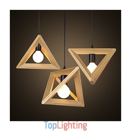 European Style Creative Country Restoring Ancient Ways Triangular Wood Box Droplight European Style Creative Country Restoring Ancient Ways Triangular Wood Box Droplight