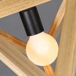 European Style Creative Country Restoring Ancient Ways Triangular Wood Box Droplight