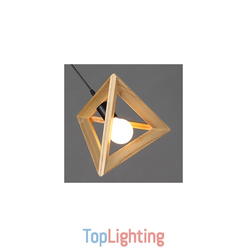 European Style Creative Country Restoring Ancient Ways Triangular Wood Box Droplight