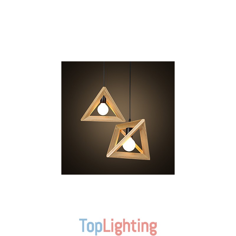 European Style Creative Country Restoring Ancient Ways Triangular Wood Box Droplight