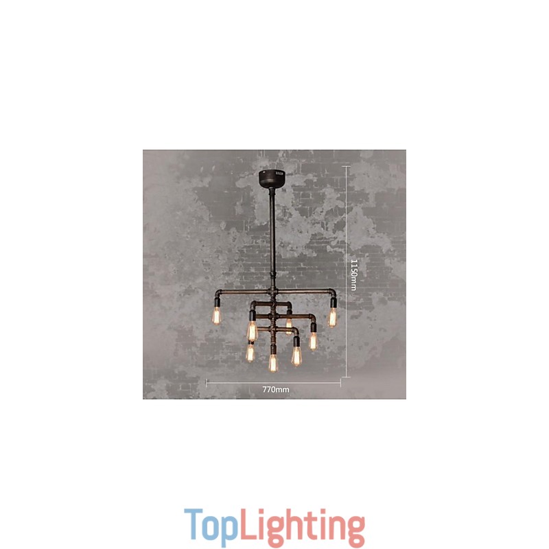 Traditional Classic Vintage Retro Lantern Country Painting Metal Pendant Light