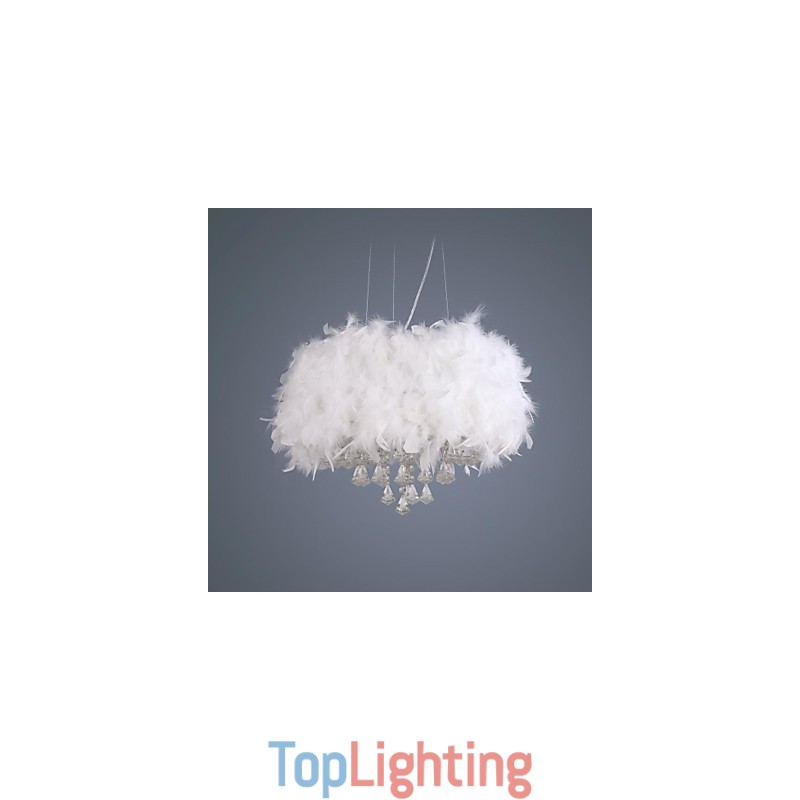 Modern Contemporary Drum Crystal Mini Style Electroplated Pendant Light