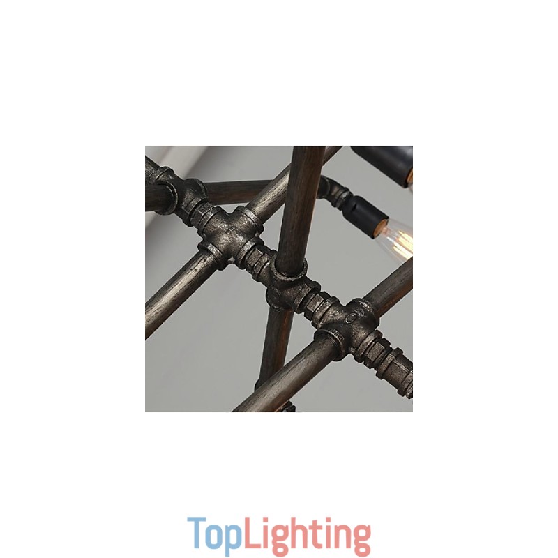 Traditional Classic Vintage Retro Lantern Country Painting Metal Pendant Light
