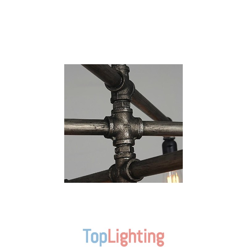 Traditional Classic Vintage Retro Lantern Country Painting Metal Pendant Light