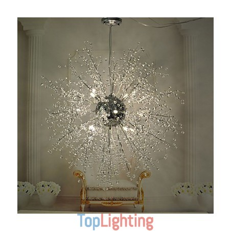 Globe Crystal Chrome Metal Chandelier Pendant Light Globe Crystal Chrome Metal Chandelier Pendant Light