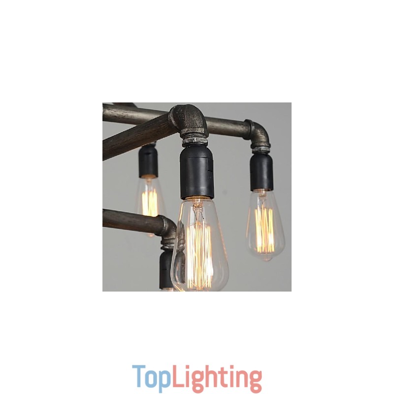 Traditional Classic Vintage Retro Lantern Country Painting Metal Pendant Light