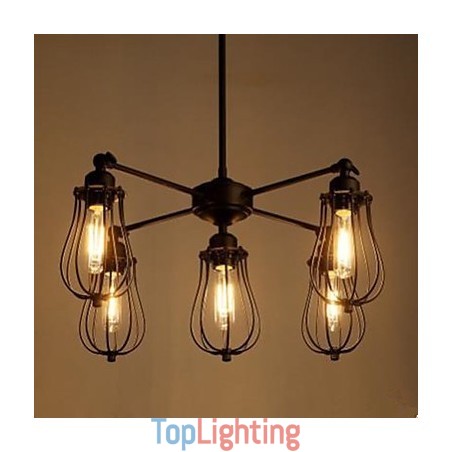 American Industrial Restoring Ancient Ways Wrought Iron Grapefruit 5 Head Droplight American Industrial Restoring Ancient Ways Wrought Iron Grapefruit 5 Head Droplight