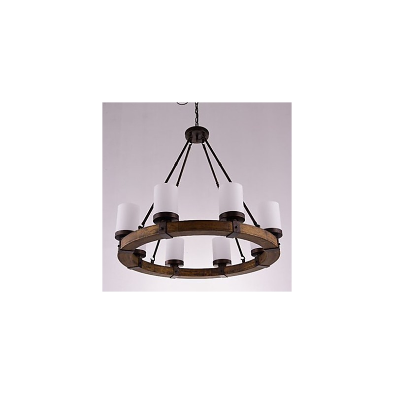 Vintage Old Wood Wooden Chandelier Do