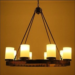Vintage Old Wood Wooden Chandelier Do