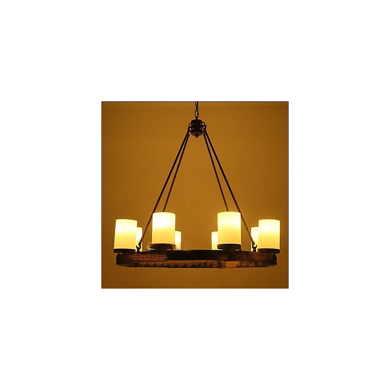 Vintage Old Wood Wooden Chandelier Do