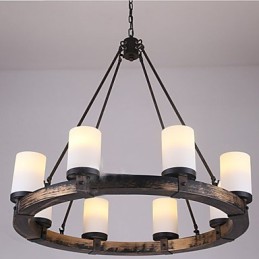 Vintage Old Wood Wooden Chandelier Do