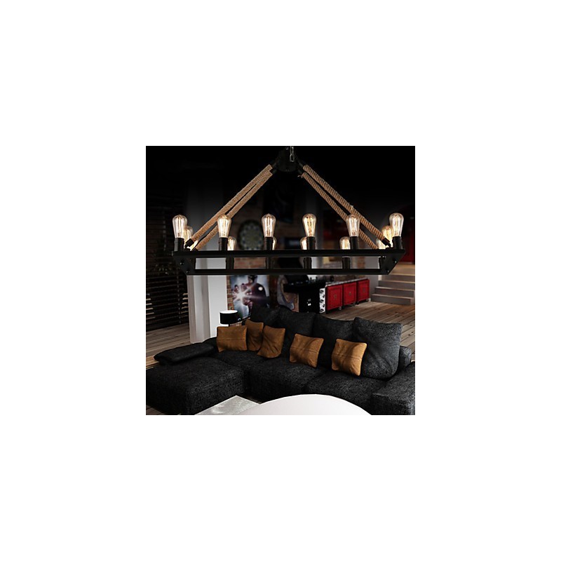 Country Designers Painting Metal Pendant Light