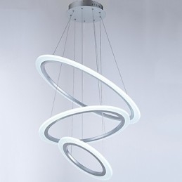 Acrylic Pendant Light Lamps Chandelier Ceiling Lighting with DIY 3 Rings