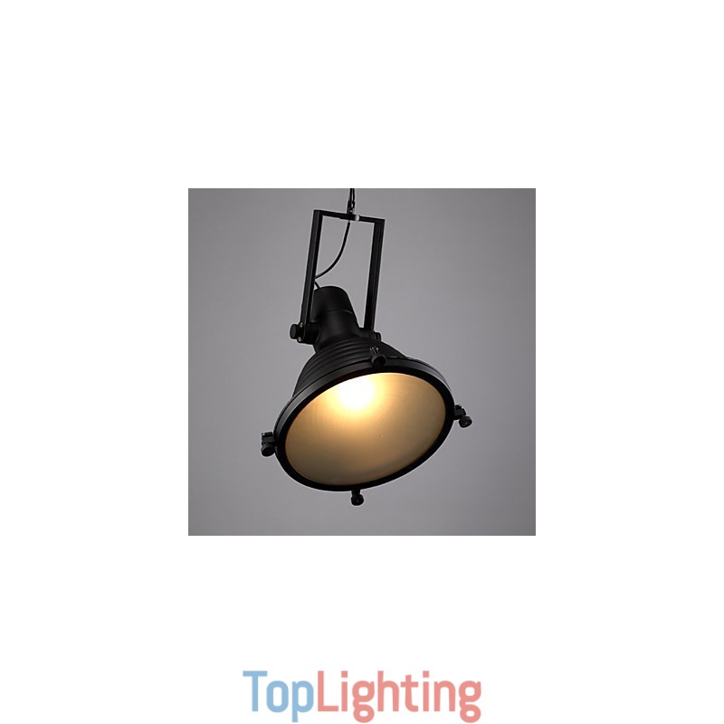 Black Retro Iron Pendant Lamp and Glass Shade Shop