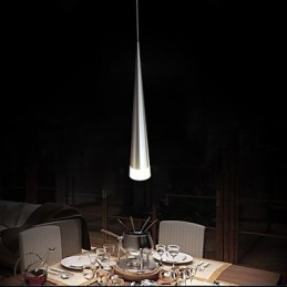 Modern Contemporary Chrome Metal Pendant Light