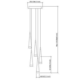 Modern Contemporary Chrome Metal Pendant Light