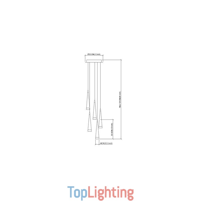 Modern Contemporary Chrome Metal Pendant Light