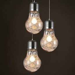 Simple Ideas With A Large Light Bulb Glass Chandelier Droplight Lamp
