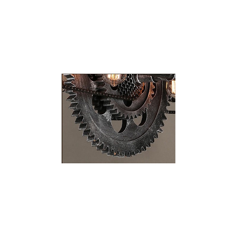 Iron Pipe Chandelier Industrial Wind gear Hanging Lamp