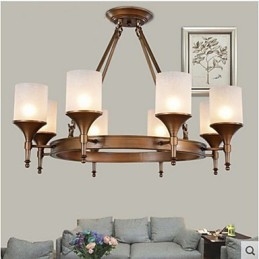 Retro Pastoral Wrought Iron Chandelier