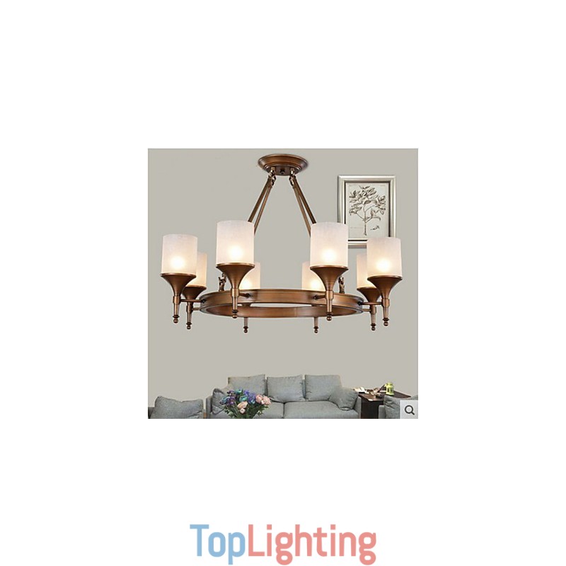 Retro Pastoral Wrought Iron Chandelier